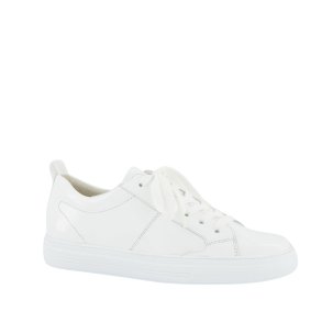 Paul Green - Sneakers i hvid lak med snre og lynls - 5416