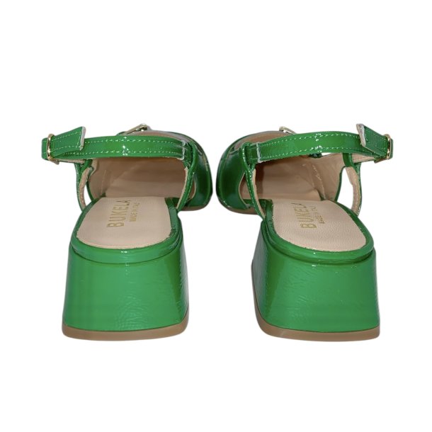 Bukela - Loafer i grn lak med spnde og slingback - Gaja
