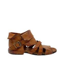 Bubetti - Gladiator sandal i cognac med spnde og ombuk - 3487