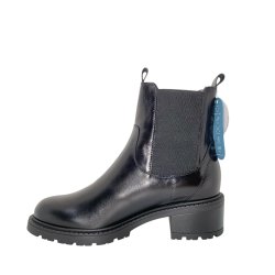 Wonders - Stvlette i sort med grov sl og elastik - 1421