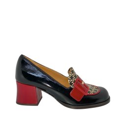 Chie Mihara - Loafer i sort, rd og rhvid - Teisin 47