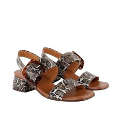Chie Mihara - Sandal med slangeprint og lille h�l - Quanda48