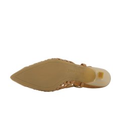 Paul Green - Pumps i camel flet med slingback og lille hl - 6144