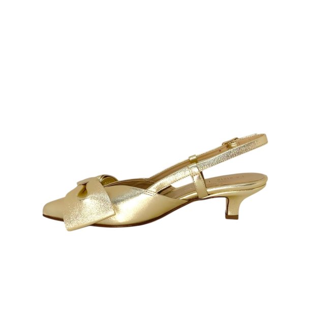 Pomme D`or - Pumps i guld med sljfe og slingback - 4988