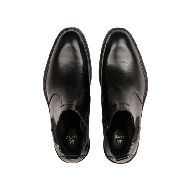 Lloyd herre - Chelsea stvle i sort med elastik og lynls - x-motion 315