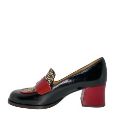 Chie Mihara - Loafer i sort, rd og rhvid - Teisin 47