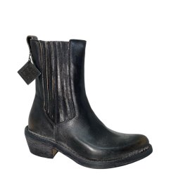 Moma - Cowboystvle i sort med elastik