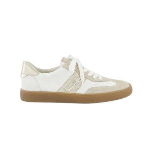 Paul Green - Sneakers med snre i hvid skind med platin - 5437