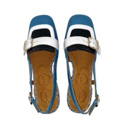 Chie Mihara - Loafer i turkis lak og lille hl med mnster - Udesy 