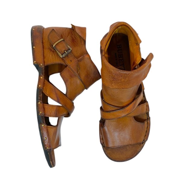 Bubetti - Gladiator sandal i cognac med spnde og ombuk - 3487