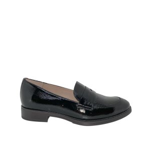 Wonders - Loafer i sort lak med lille hl - 7251