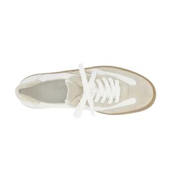 Paul Green - Sneakers med snre i hvid skind med platin - 5437