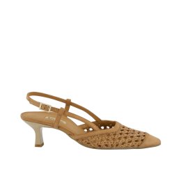 Paul Green - Pumps i camel flet med slingback og lille hl - 6144