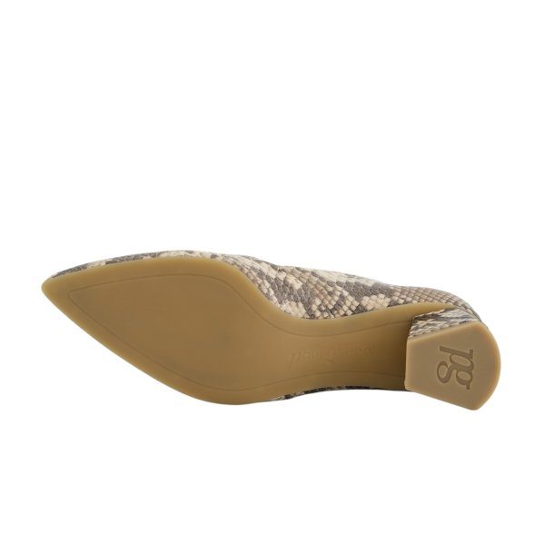 Paul Green - Pumps i snake med moderat h�l - 3815