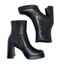 Wonders - Stvlette i sort med plateau og hl - H5940