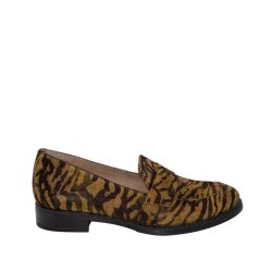 Wonders - Loafer i sort og brun med lille hl - 7251