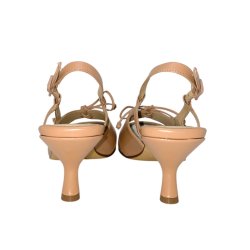 Pomme D`or - Pumps i varm sand med snre og slingback - 6214