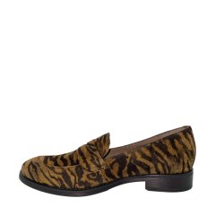 Wonders - Loafer i sort og brun med lille hl - 7251