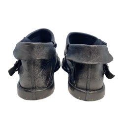 Bubetti - Gladiator sandal i sort med spnde og ombuk - 3487