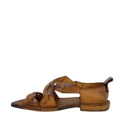 Bubetti - Sandal med flet-remme i cognac - 3446