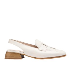 Wonders - Loafer i rhvid med slingback og lille hl - 7130