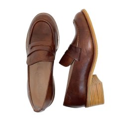 Wonders - Loafer i varm brun med lyse sler - 2101