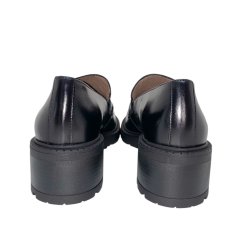 Wonders - Loafer i sort med grov sl og moderat hl - 1401