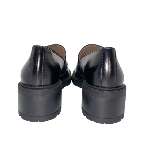 Wonders - Loafer i sort med grov sl og moderat hl - 1401