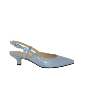 Pomme D`or - Enkel pumps i lysebl med slingback - 4989