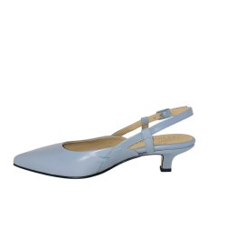 Pomme D`or - Enkel pumps i lysebl med slingback - 4989