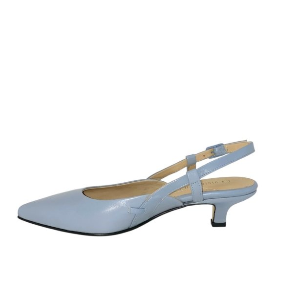 Pomme D`or - Enkel pumps i lysebl med slingback - 4989