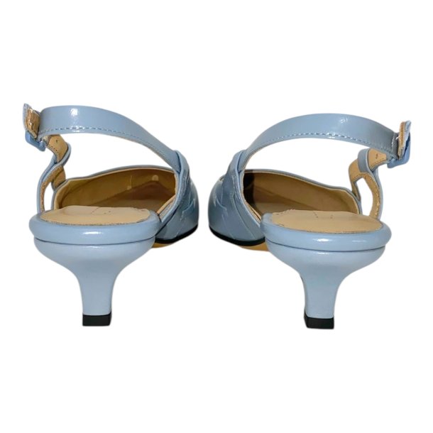 Pomme D`or - Enkel pumps i lysebl med slingback - 4989