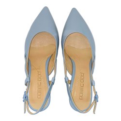 Pomme D`or - Enkel pumps i lysebl med slingback - 4989