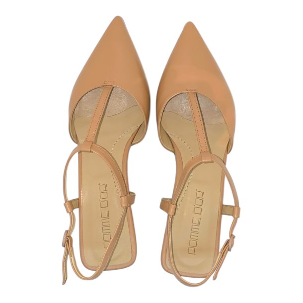 Pomme D`or - Pumps i varm sand med T rem - 2254