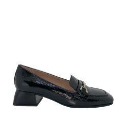 Wonders - Loafer i sort lak med bidsel og lille hl - 1903