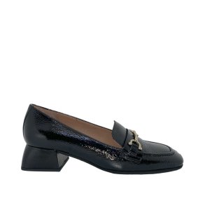 Wonders - Loafer i sort lak med bidsel og lille hl - 1903