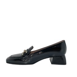 Wonders - Loafer i sort lak med bidsel og lille hl - 1903