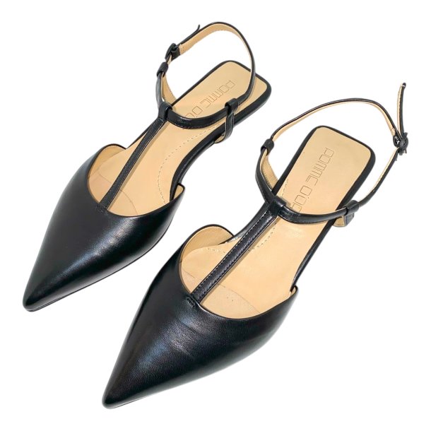 Pomme D`or - Pumps i sort med T rem - 2254