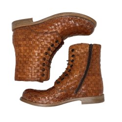 Moma - Stvlette i cognac flet med snre og lynls 