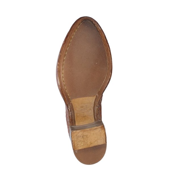 Moma - St�vlette i cognac flet med h�l