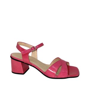 Wonders - Sandal i pink lak med moderat hl - 5605