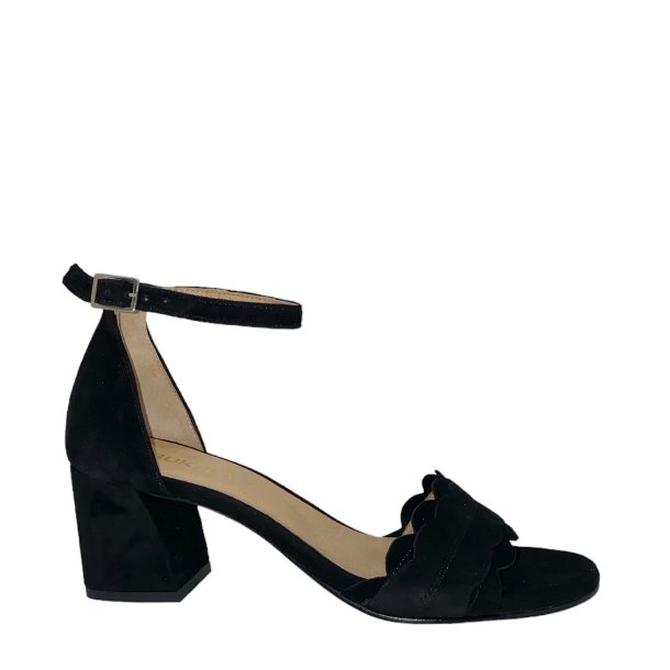 Bukela - Sandal i sort med ankelrem - Gro