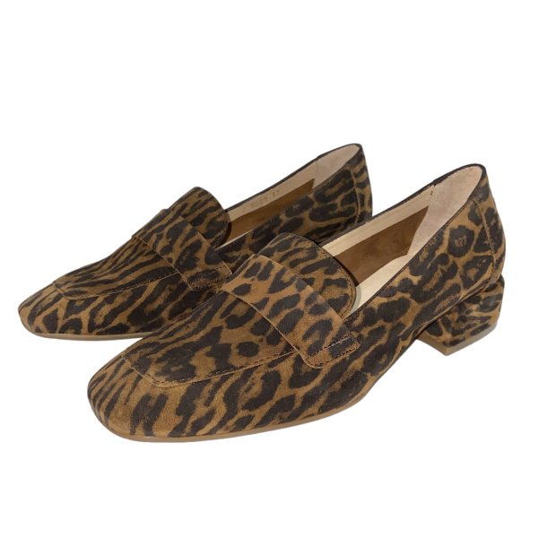 Wonders - Loafer i leopard med lille hl - 5020