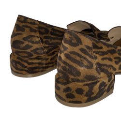 Wonders - Loafer i leopard med lille hl - 5020