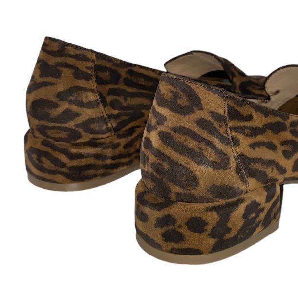 Wonders - Loafer i leopard med lille hl - 5020