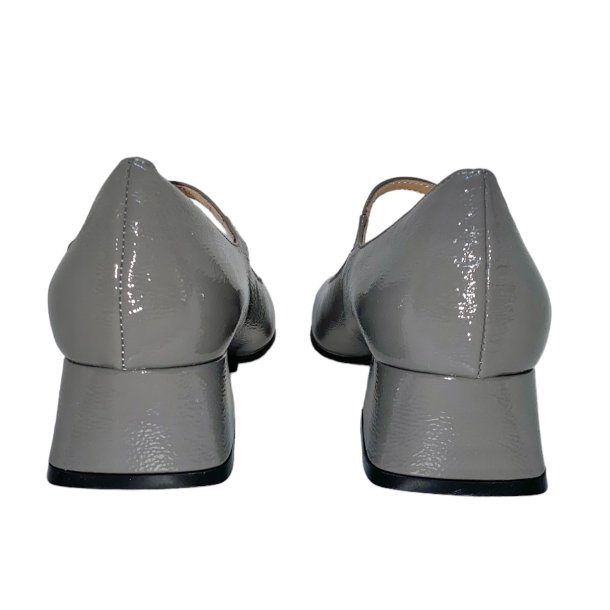 Bukela - Sko i gr lak med rem og lille hl - Twiggy