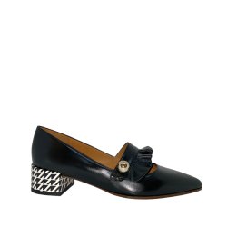 Chie mihara - Sko i sort med flse og lille hl - Jakarta