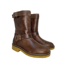 Billi Bi - Stvlette i brun med spnder og uldfoer - T16954