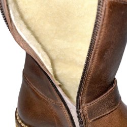 Billi Bi - Stvlette i brun med spnder og uldfoer - T16954