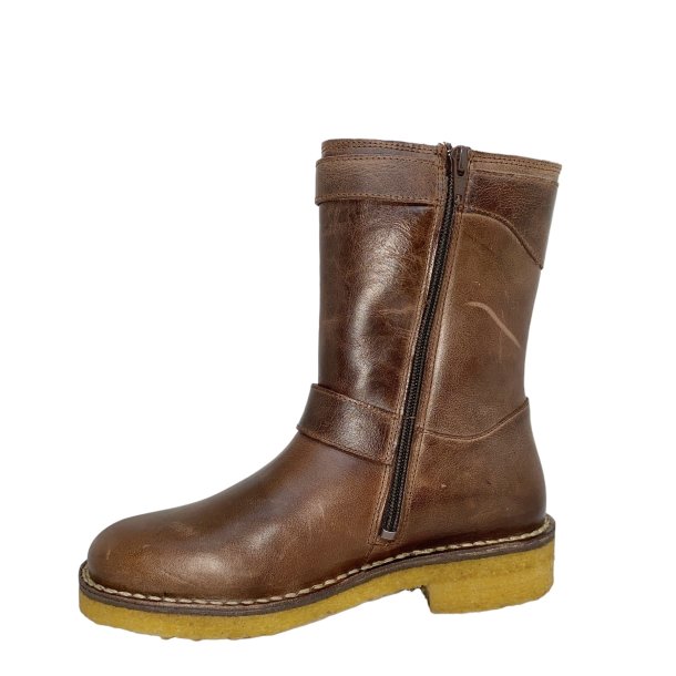 Billi Bi - Stvlette i brun med spnder og uldfoer - T16954